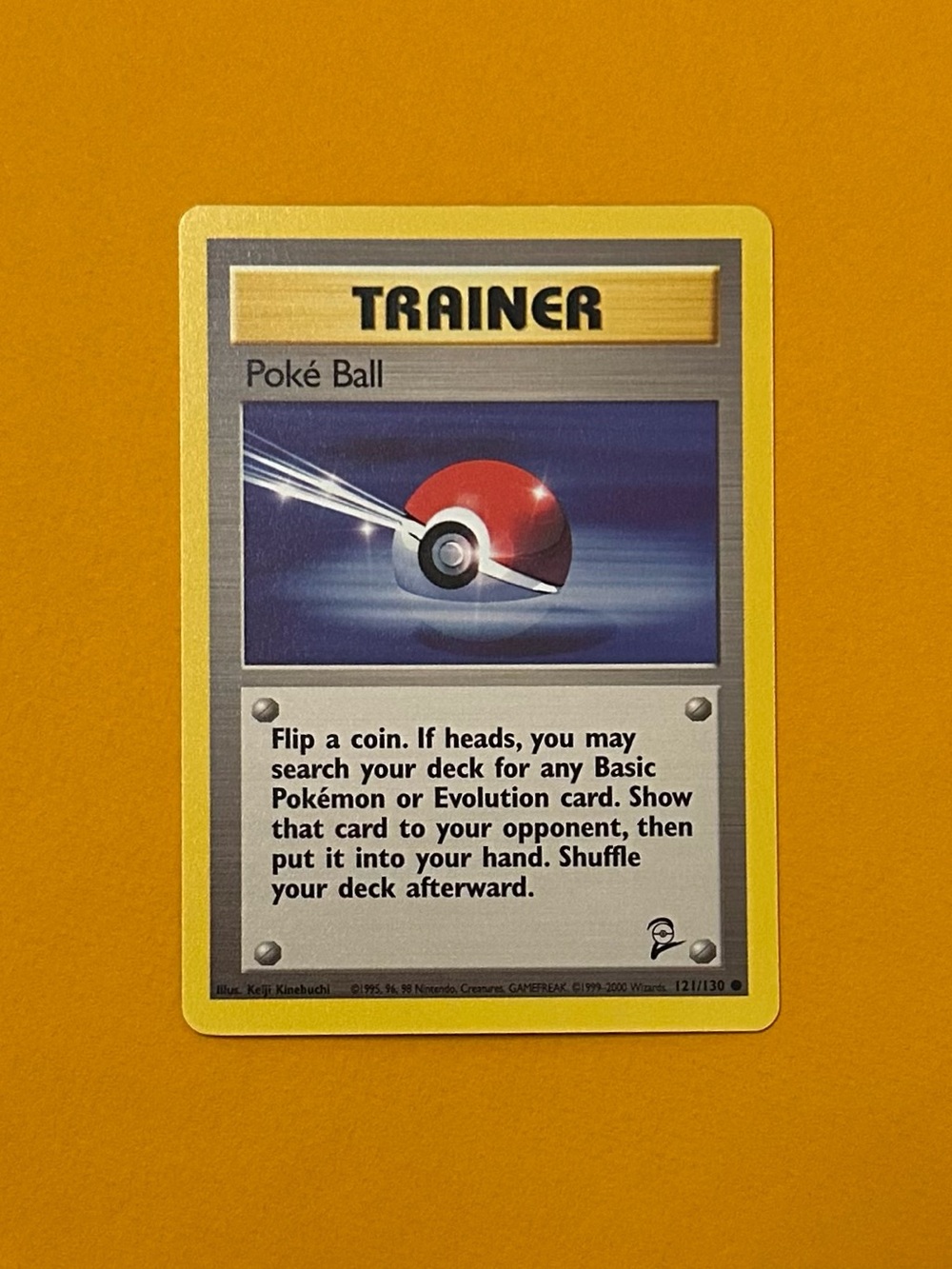 Poké Ball Trainer Pokémon Card — 121/130 Base Set 2